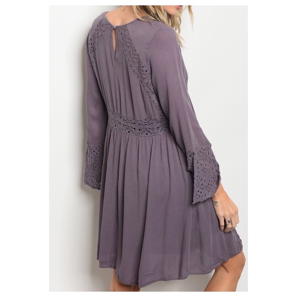 Plum Babydoll Dress - Picture 3 of 3